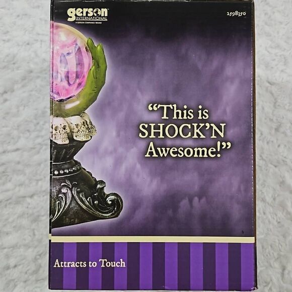 New in Box Interactive Halloween Decoration Plasma Orb with Witches Hands Spooky - Picture 7 of 9